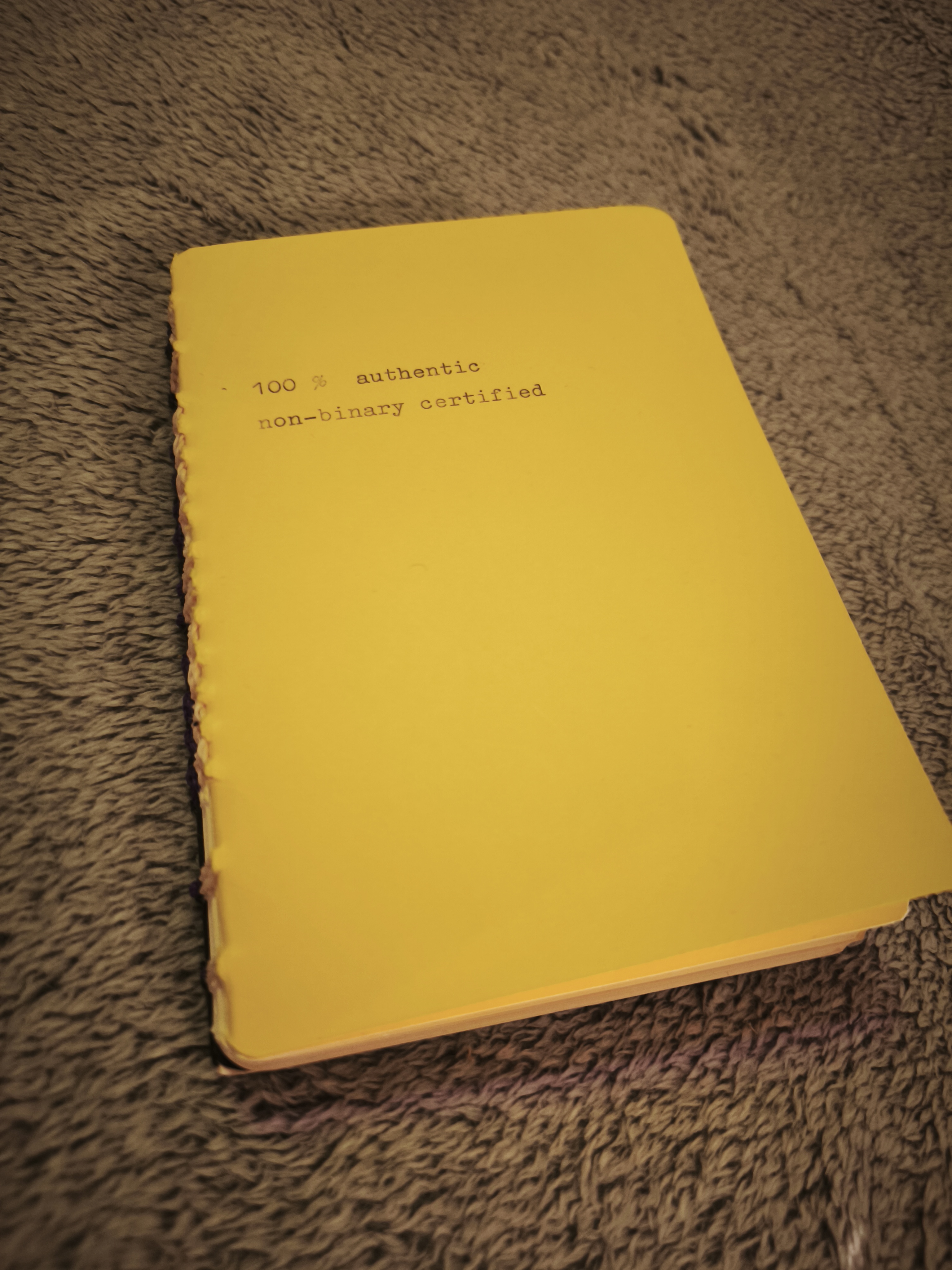 Carnet A6 · 100% authentic non-binary certified